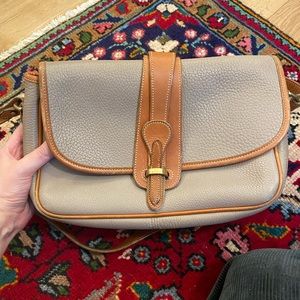 Dooney & Bourke Taupe Crossbody with Tan Trim